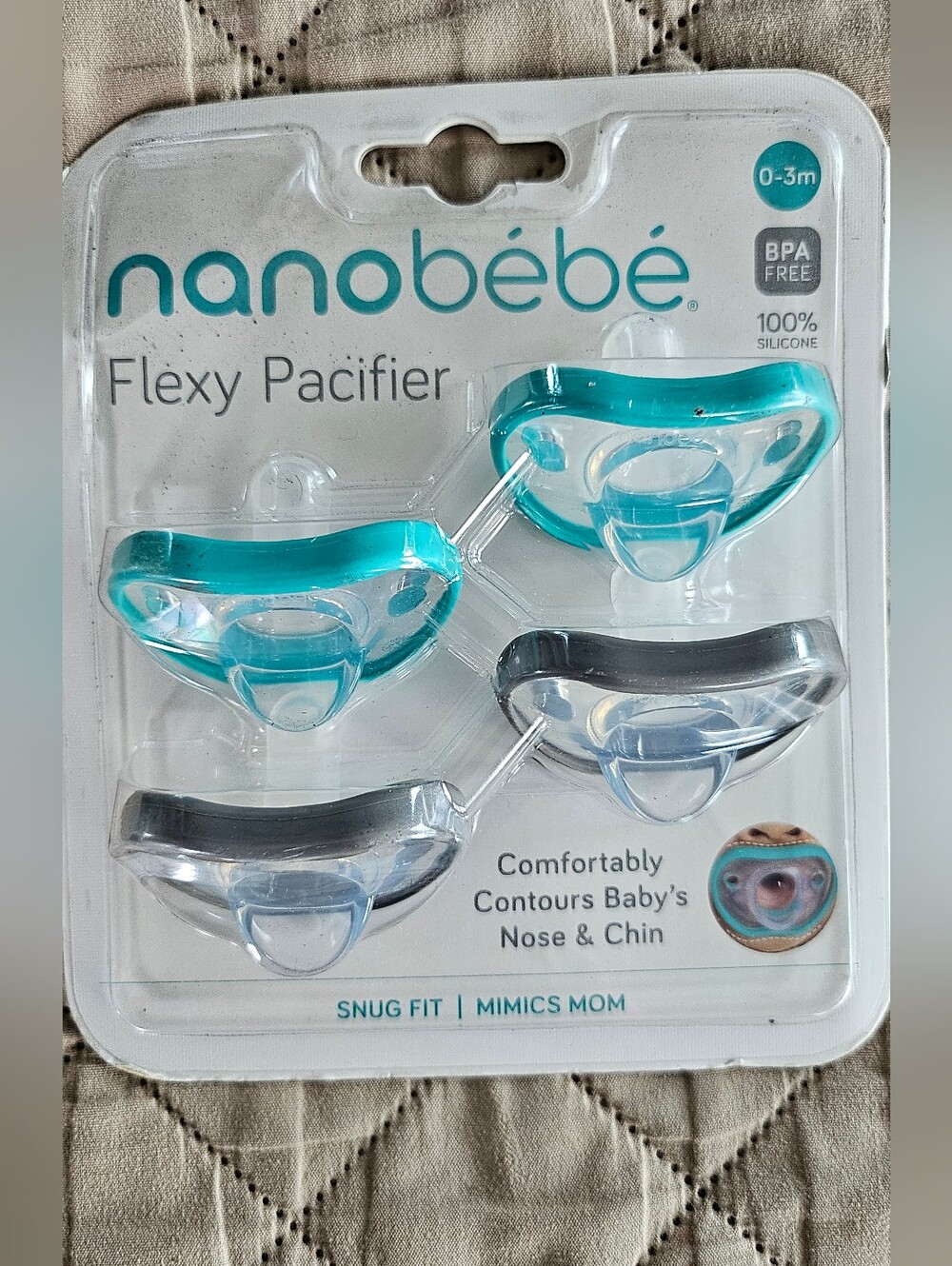 Nanobebe flexy pacifiers, new, 4 pacifiers in total